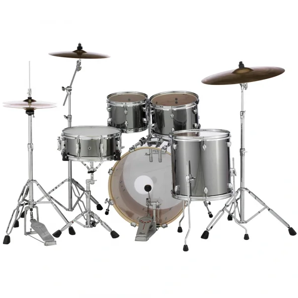 PEARL EXX705NBR/C21 Export EXX Smokey Chrome 5 Parça (20B/10T/12T/14F/14S) Aksamlı ve Zilli Akustik Davul Seti