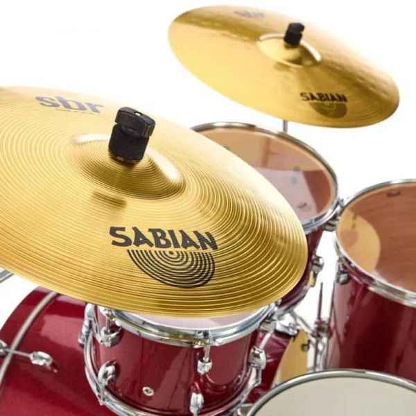 PEARL EXX705NBR/C704 - Export Black Cherry Glitter 5 Parça (20B/10T/12T/14F/14S) Aksamlı& Zilli Akustik Davul Seti