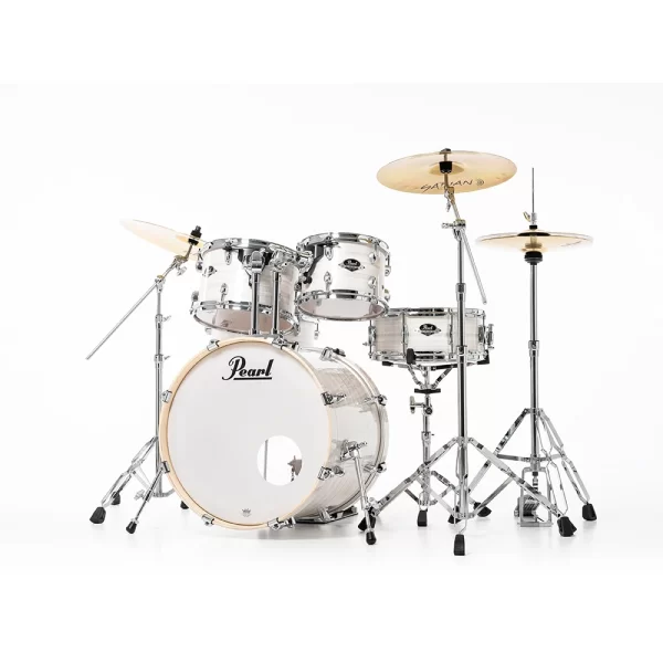 PEARL EXX705NBR/C777 Export EXX Slipstream White 5 Parça (20B/10T/12T/14F/14S) HWP-834 Aksam Setli ve Sabian SBR Zil Setli Akustik Davul Seti