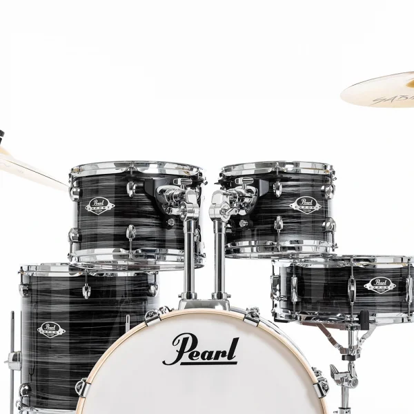 PEARL EXX705NBR/C778 Export EXX Graphite Silver Twist 5 Parça (20B/10T/12T/14F/14S) HWP-834 Aksam Setli ve Sabian SBR Zil Setli Akustik Davul Seti