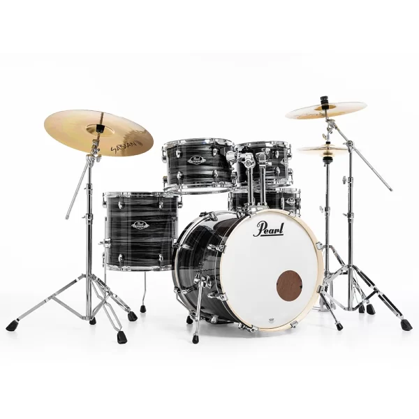 PEARL EXX705NBR/C778 Export EXX Graphite Silver Twist 5 Parça (20B/10T/12T/14F/14S) HWP-834 Aksam Setli ve Sabian SBR Zil Setli Akustik Davul Seti