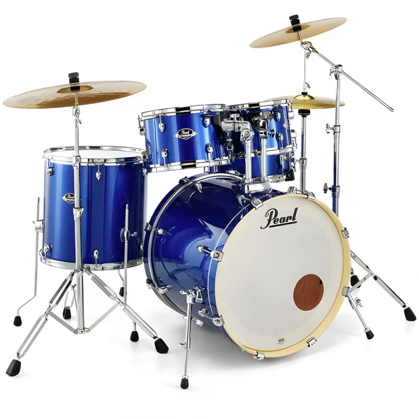 PEARL EXX725SBR/C717 Export EXX High Voltage Blue 5 Parça (22B/10T/12T/6F/14S) Aksamlı ve Zilli Akustik Davul Seti