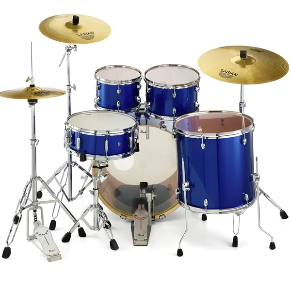 PEARL EXX725SBR/C717 Export EXX High Voltage Blue 5 Parça (22B/10T/12T/6F/14S) Aksamlı ve Zilli Akustik Davul Seti