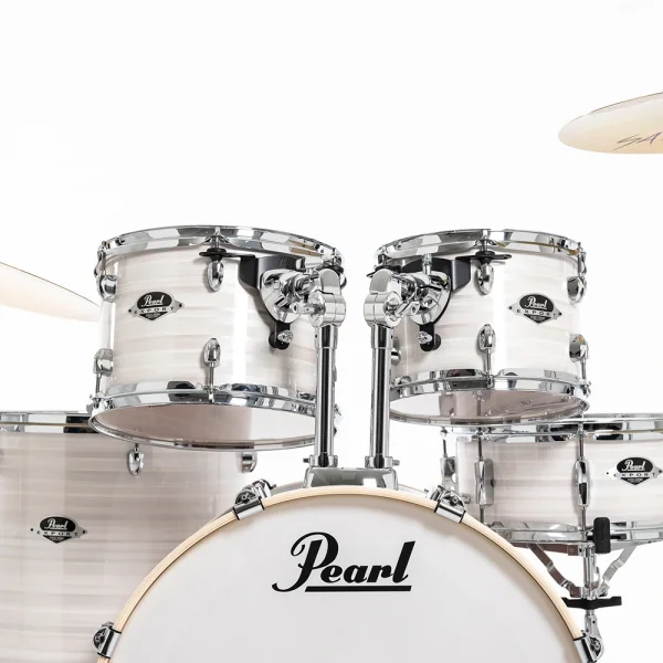 PEARL EXX725SBR/C777 Export EXX Slipstream White 5 Parça (22B/10T/12T/16F/14S) HWP-834 Aksam Setli ve Sabian SBR Zil Setli Akustik Davul Seti