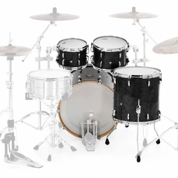 PEARL MMG924XSP/C421 Masters Maple Gum Black Diamond 4 Parça (22B/10/12/16F) Akustik Davul Seti