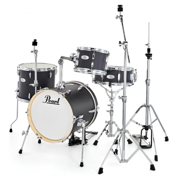 PEARL MT564/C-D752 Midtown Serisi Matte Black 4 Parça (16B/10T/13F/13S) Akustik Davul Seti