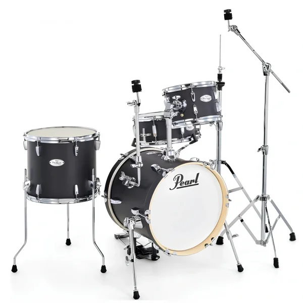 PEARL MT564/C-D752 Midtown Serisi Matte Black 4 Parça (16B/10T/13F/13S) Akustik Davul Seti
