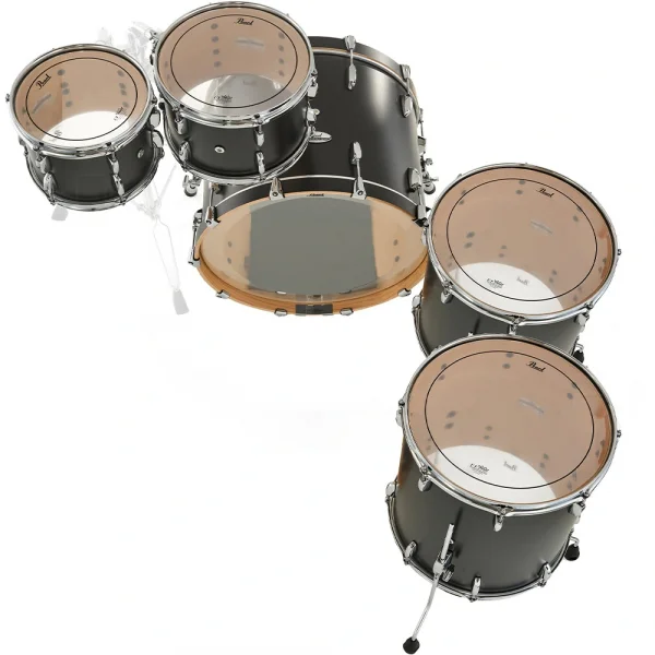 PEARL PMX925XSP/C339 Professional Matte Caviar Black 5 Parça (22B/10T/12T/14F/16F) Akustik Davul Seti