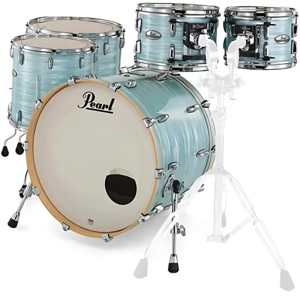 PEARL PMX925XSP/C414 Professional Ice Blue Oyster 5 Parça (22B/10T/12T/14F/16F) Akustik Davul Seti