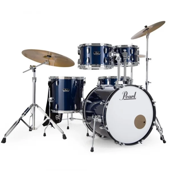 PEARL RS505BC/C743 Roadshow Royal Blue Metallic 5 Parça (20B/10T/12T/14F/14S) Aksamlı ve Sabian Zilli Akustik Davul Seti