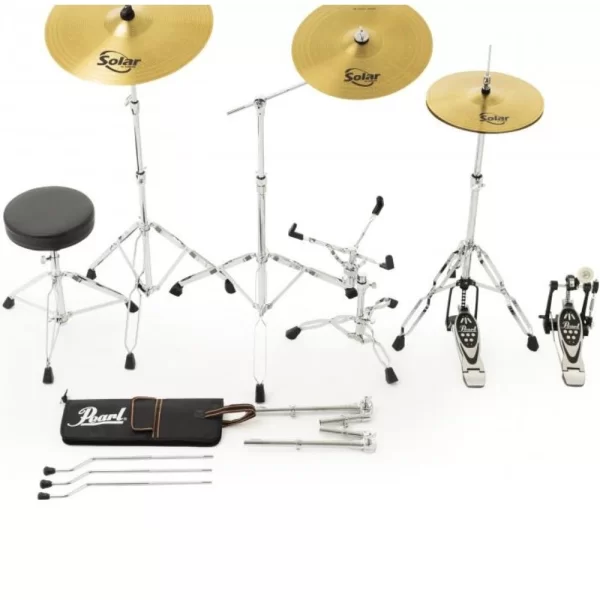 PEARL RS525SBC/C743 Roadshow Mavi Metalik 5 Parça (22B/10T/12T/16F/14S) Aksamlı ve Zilli Akustik Davul Seti