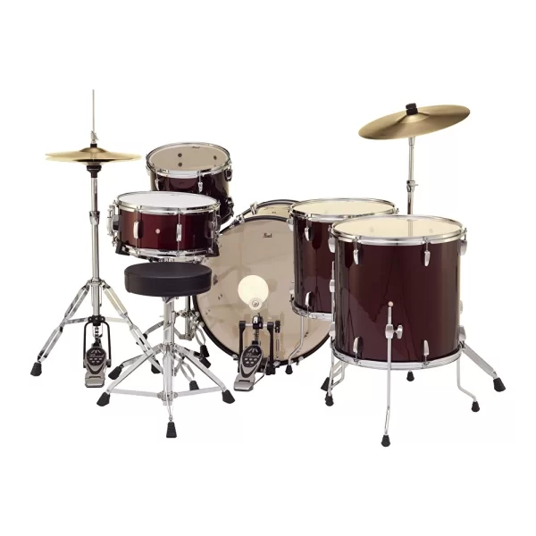 PEARL RS525SC/C91 Roadshow Şarap Kırmızısı 5 Parça (22B/10T/12T/16F/14S) Aksamlı ve Sabian Solar Zilli Akustik Davul Seti