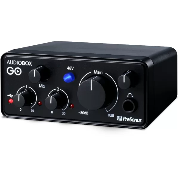 PreSonus AudioBox GO Creator Bundle Ses Kartı, Kulaklık ve Mikrofon İçeren Yeni Nesil Başlangıç Paketi.