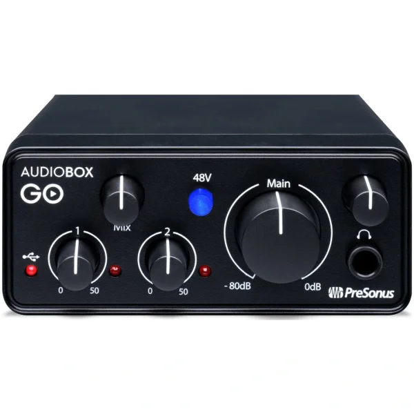 PreSonus AudioBox GO Creator Bundle Ses Kartı, Kulaklık ve Mikrofon İçeren Yeni Nesil Başlangıç Paketi.