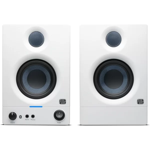 PreSonus Eris 3.5 BT MK II (Beyaz) Yeni Nesil, Bluetooth 5.0 Bağlantılı 3.5 2-Yollu aktif stüdyo monitor (Çift)