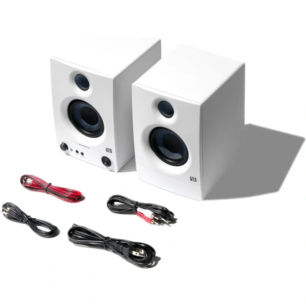 PreSonus Eris 3.5 BT MK II (Beyaz) Yeni Nesil, Bluetooth 5.0 Bağlantılı 3.5 2-Yollu aktif stüdyo monitor (Çift)