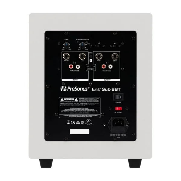 PreSonus Eris Sub 8 BT (Beyaz) Yeni Nesil, Bluetooth Bağlantılı, 8; aktif stüdyo sub bass