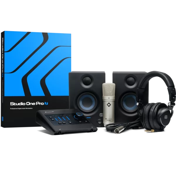 PreSonus Quantum ES Ultimate Bundle Profesyonel Kayıt Seti (Ses kartı, Kulaklık, Mikrofon, Hoparlör ve Yazılım)