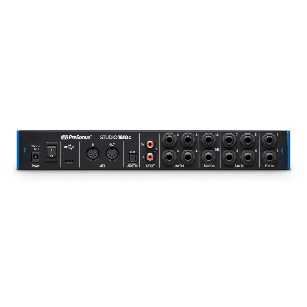 PreSonus Studio 1810c Yeni nesil 18 Giriş / 8 Çıkış, 4 mikrofon girişli USB-C ses kartı