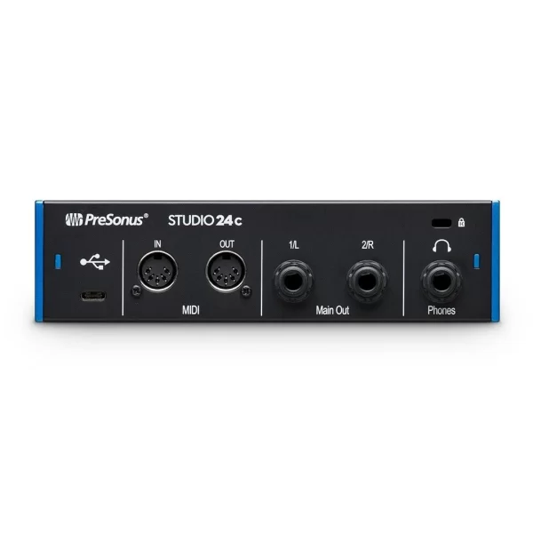 PreSonus Studio 24c Yeni nesil 2 Giriş / 4 Çıkış, 2 mikrofon girişli USB-C ses kartı