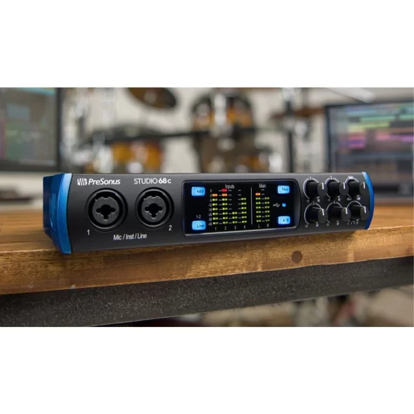 PreSonus Studio 68c Yeni nesil 6 Giriş / 6 Çıkış, 4 mikrofon girişli USB-C ses kartı