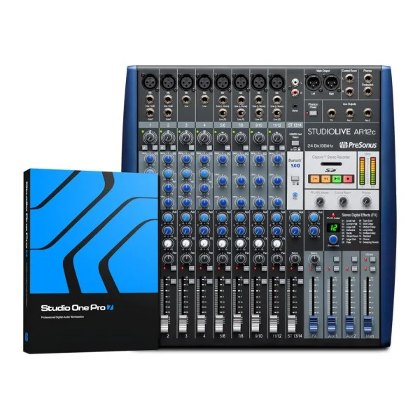 PreSonus StudioLive AR12c USB USB-C bağlantılı 12 Kanal Hibrit mixer / ses kartı / recorder