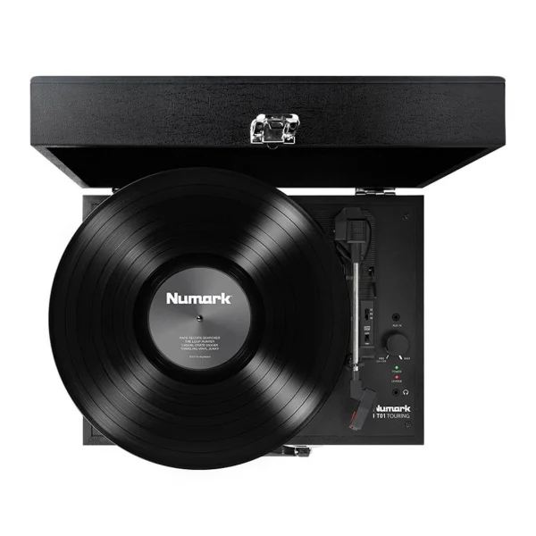 Numark PT01 Touring Klasik tasarımlı, pilli, hoparlörlü USB pikap