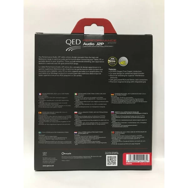 QED QE-6500 Aux Kablosu 2xRCA to 3.5 mm 1.5 metre