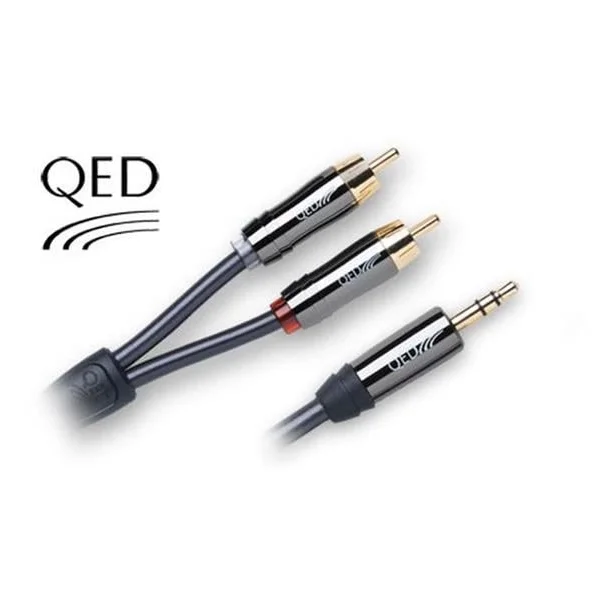 QED QE-6500 Aux Kablosu 2xRCA to 3.5 mm 1.5 metre