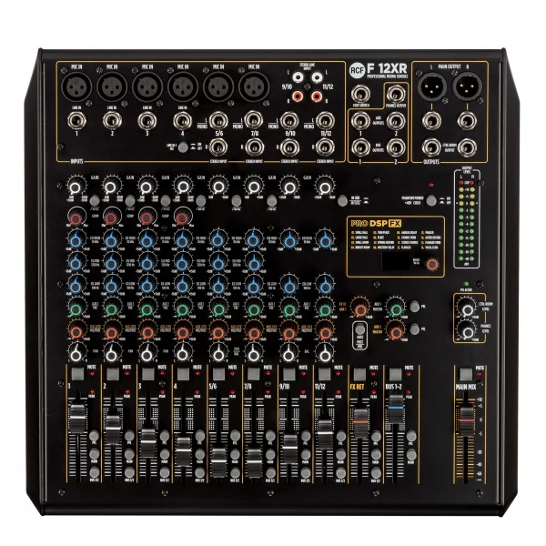 RCF F 12XR 12 Kanal Ses Mikseri 6 Mikrofon 4 Stereo Kanal