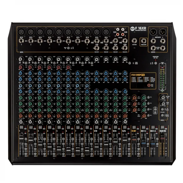 RCF F 16XR 16 Kanal Ses Mikseri 10 Mikrofon 4 Stereo Kanal
