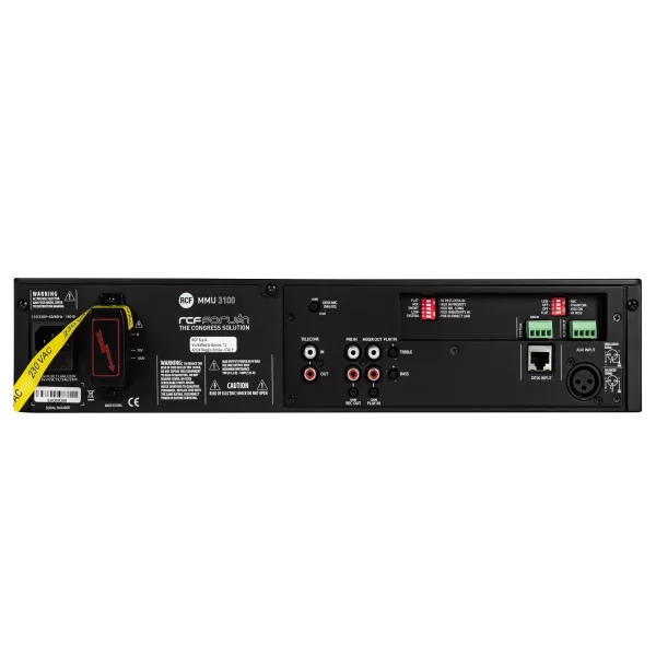 RCF MMU 3100 Konferans Sistemi Merkez Ünitesi CAT5 Bağlantı, 160W/100V Mixer-Ampli