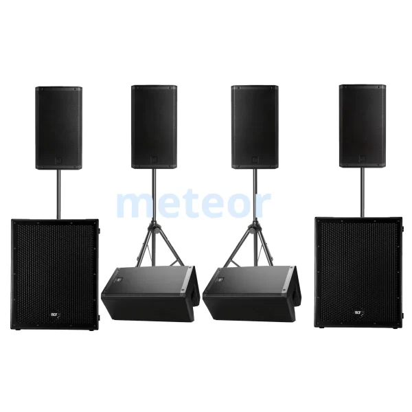 RCF SET-016 Profesyonel Hoparlör Sistemi, 6 x ART912A + 2 x SUB 8004 Toplam 17600 watt, 500 Kişi, Canlı Müzik, Tören Alanı, Mini Konser, Düğün Salonu