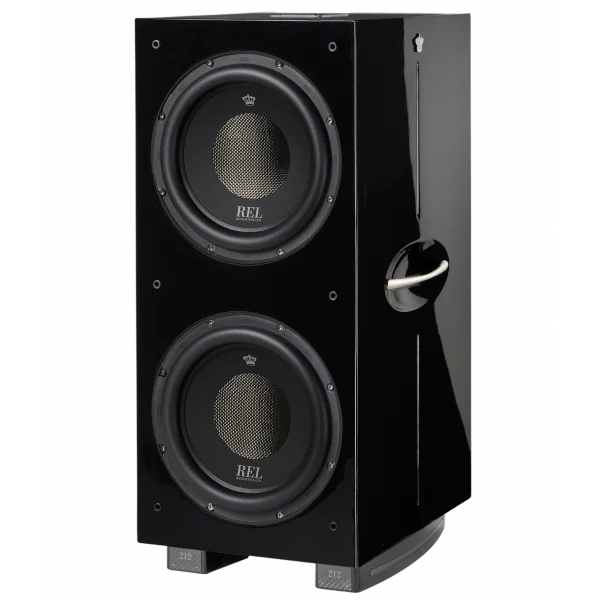 REL 212 Black Label Subwoofer siyah Grill ile gelir