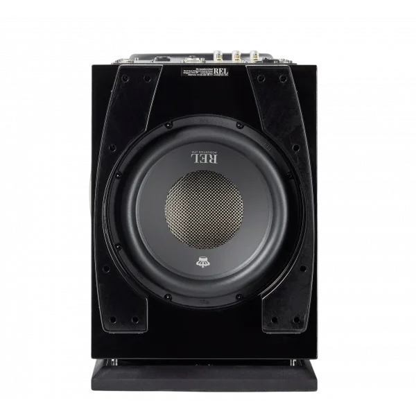 REL 212 Black Label Subwoofer siyah Grill ile gelir