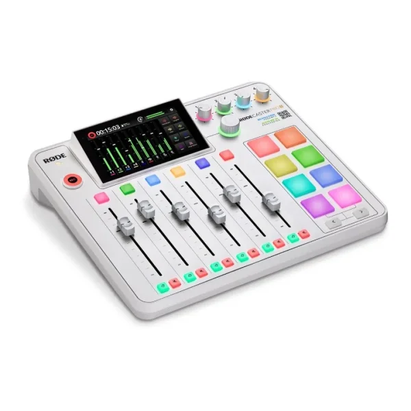 RODE RODECaster Pro II Entegre ses prodüksiyon sistemi - 4 Mikrofon girişli, SD card ve Bilgisayara çok kanallı kayıt etme özellikli profesyonel podcast mikser
