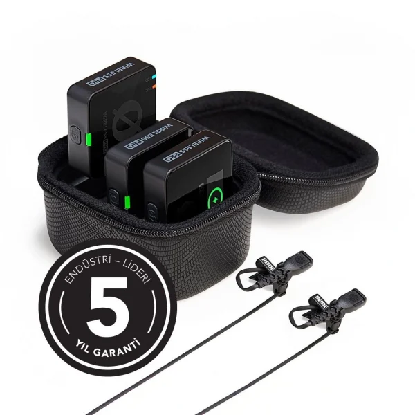 RODE Wireless PRO 32-bit Profesyonel Çift Kanallı Kablosuz Mikrofon Sistemi, Timecode Destekli