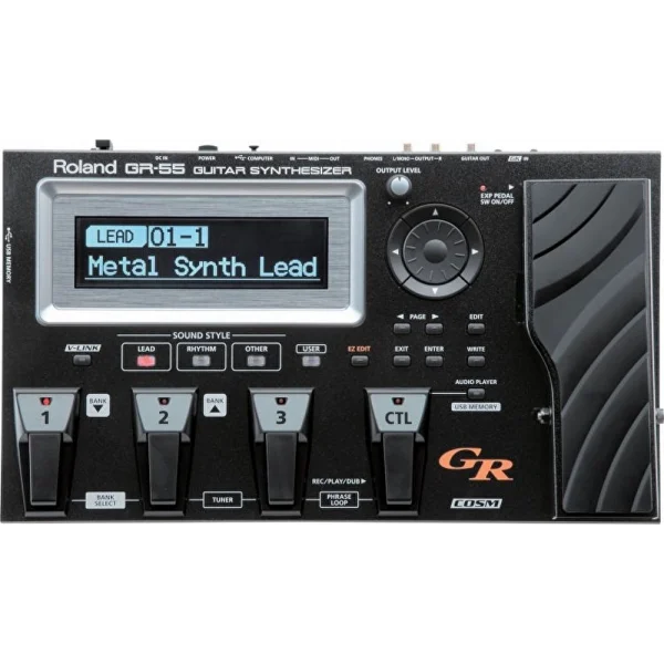 ROLAND GR-55S-BK Gitar Synthesizer - GK3 Manyetik Setsiz