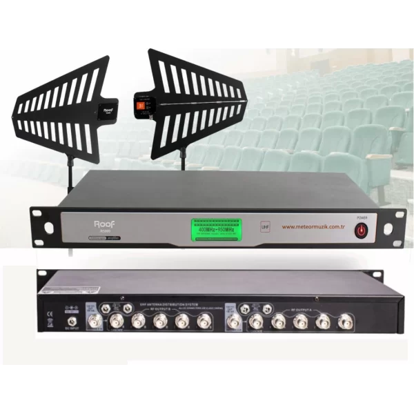 Roof R-5000 Combiner Aktif Anten Güç Dağıtım Sistemi 4 Alıcı kapasiteli