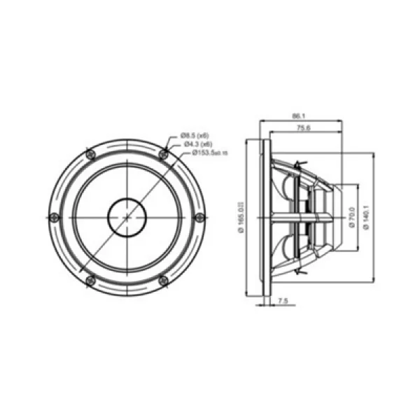 SB Acoustics MW16P-4 SATORI Kağıt Midwoofer