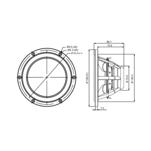 SB Acoustics SATORI MW16TX-4 Midwoofer