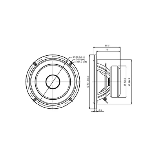 SB Acoustics  SB17NRXC35-8 Midwoofer