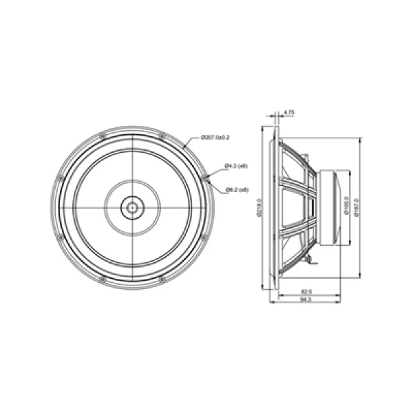 SB Acoustics SB20FRPC30-8 inç full range