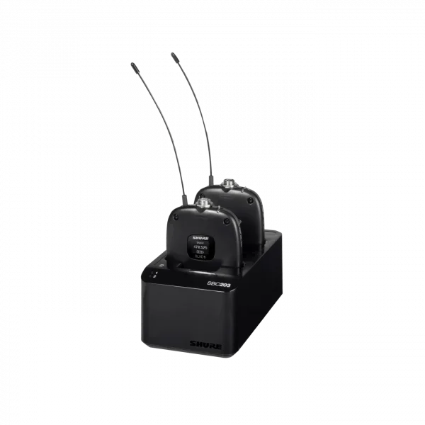 Shure SBC203 Çift Yuvalı Şarj İstasyonu for SLX-D Transmitter için