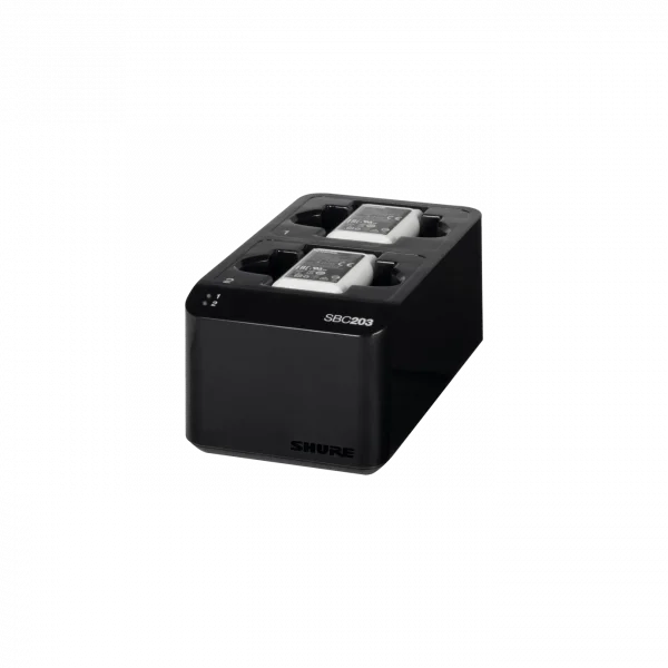 Shure SBC203 Çift Yuvalı Şarj İstasyonu for SLX-D Transmitter için