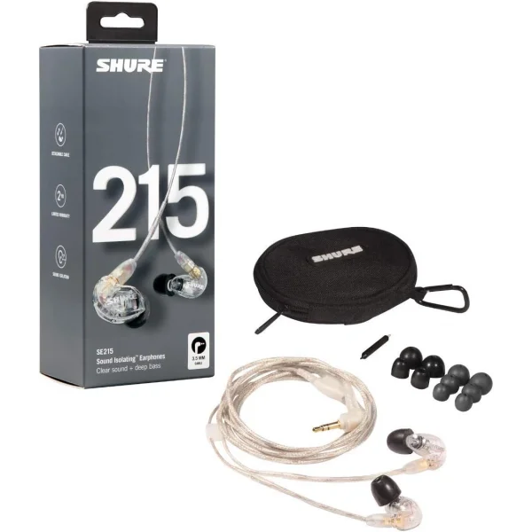 SHURE SE215-CL-EFS Kulaklık, Sound isolating, Clear