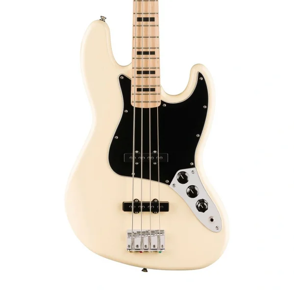 Squier Affinity Active Jazz Bass Akçaağaç Klavye BPG Olympic White Bas Gitar