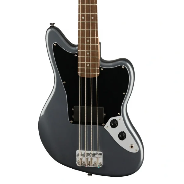Squier Affinity Jaguar Bass H Laurel Klavye Charcoal Frost Metallic Bas Gitar