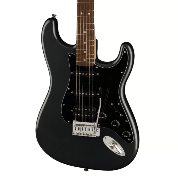 Squier Affinity Strat HSS Frontman 15G Amp Charcoal Frost Metallic Elektro Gitar Seti