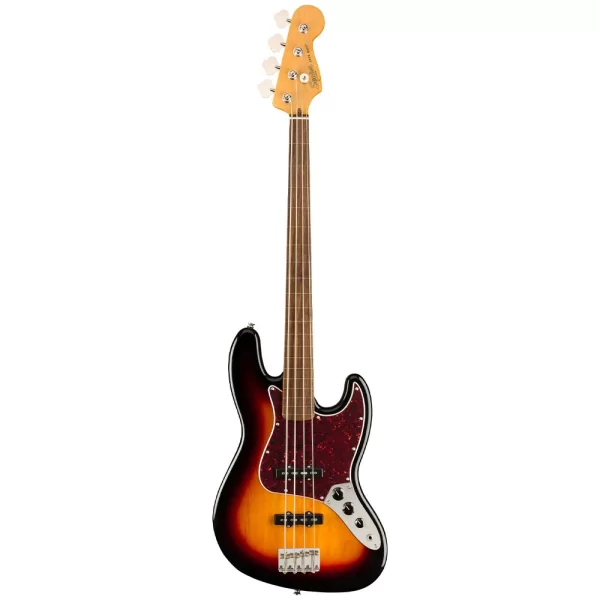 Squier Classic Vibe 60s Jazz Bass Fretless Laurel Klavye 3-Color Sunburst Bas Gitar